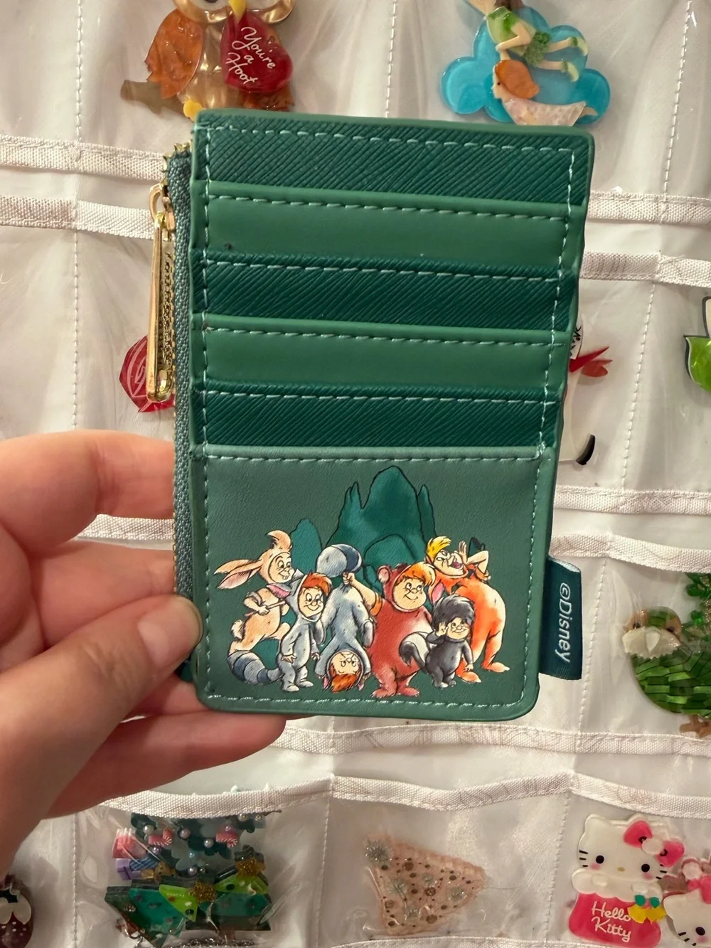 NWOT Loungefly Disney Peter Pan Characters Watercolor Portrait Cardholder